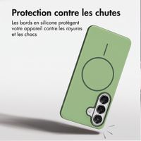 imoshion Coque arrière Color avec Thin MagSafe Ring Samsung Galaxy S26 - Vert foncé