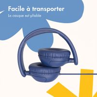 imoshion Casque filaires pour enfants - Câble AUX - Limiteur de décibels - Denim Blue