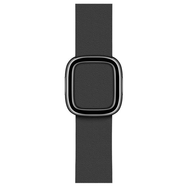 Apple Bracelet Leather Band Modern Buckle Apple Watch | 38/40/41/42 mm - Taille S - Noir