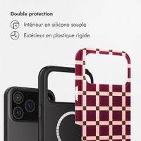 Selencia Coque arrière Vivid avec MagSafe Apple iPhone 18 Pro Max / 17 Pro Max - Check This Burgundy