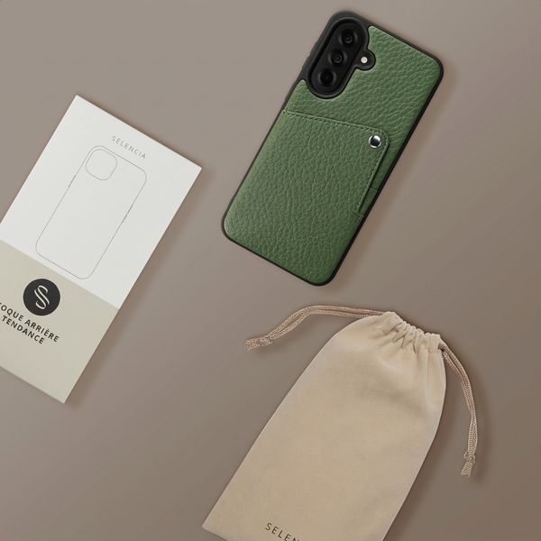 Selencia Coque Riva avec porte-cartes Samsung Galaxy A37 (5G) - Sage Green