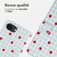 imoshion Étui de télephone portefeuille Design Apple iPhone 17e / 16e - Cherry Check