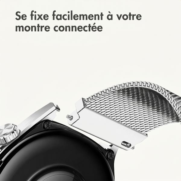 imoshion Bracelet magnétique milanais  - Connexion universelle 20 mm - Argent