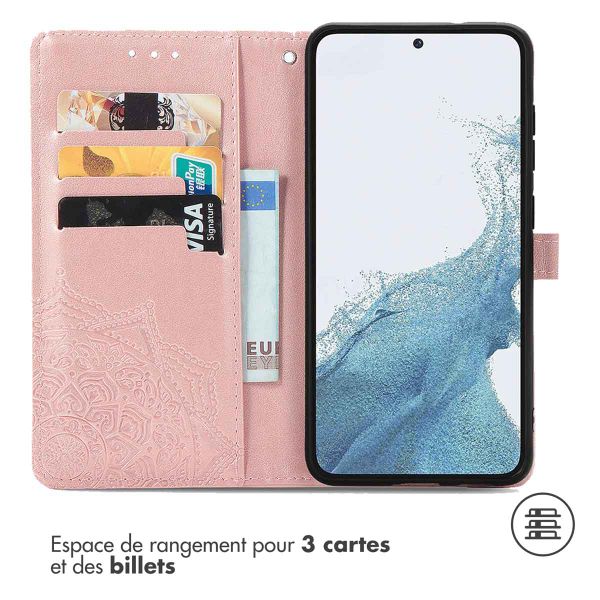 imoshion Etui de télephone Mandala Samsung Galaxy S23 - Rose Doré