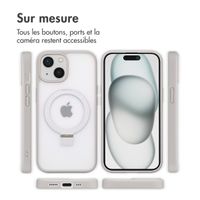 Accezz Coque Ring Stand avec MagSafe Apple iPhone 15 - Gris