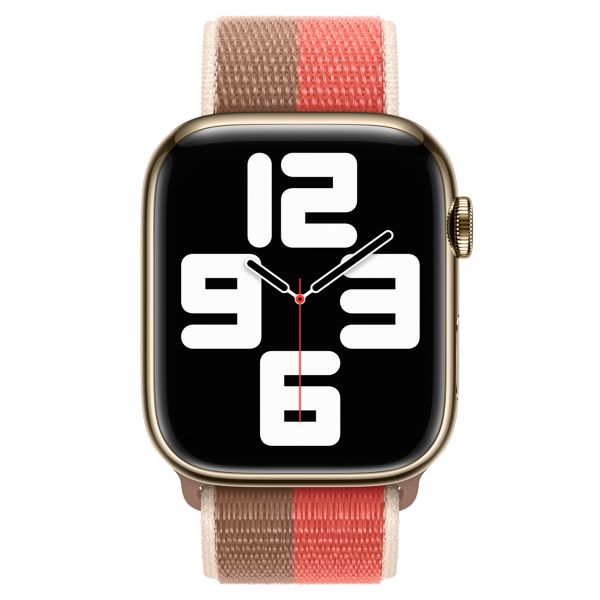 Apple Bracelet Sport Loop Apple Watch | 44/45/46/49 mm - Pink Pomelo/Tan