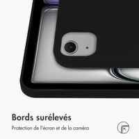Accezz Coque Liquid Silicone avec porte-stylet Apple iPad Air 13 pouces (2026) M4 / (2025) M3 / (2024) M2 - Noir