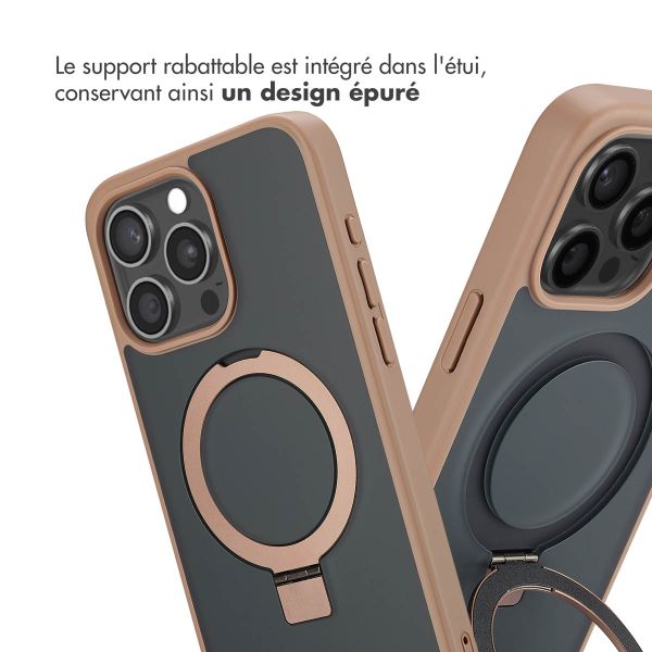 Accezz Coque Ring Stand avec MagSafe Apple iPhone 15 Pro Max - Marron