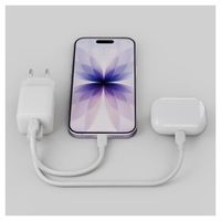 Zens Chargeur compact USB-C / USB-A 30W - Adaptateur secteur - Blanc