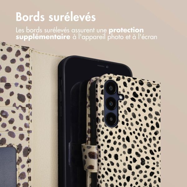 imoshion Étui de télephone portefeuille Design Samsung Galaxy A25 (5G) - Black And White Dots