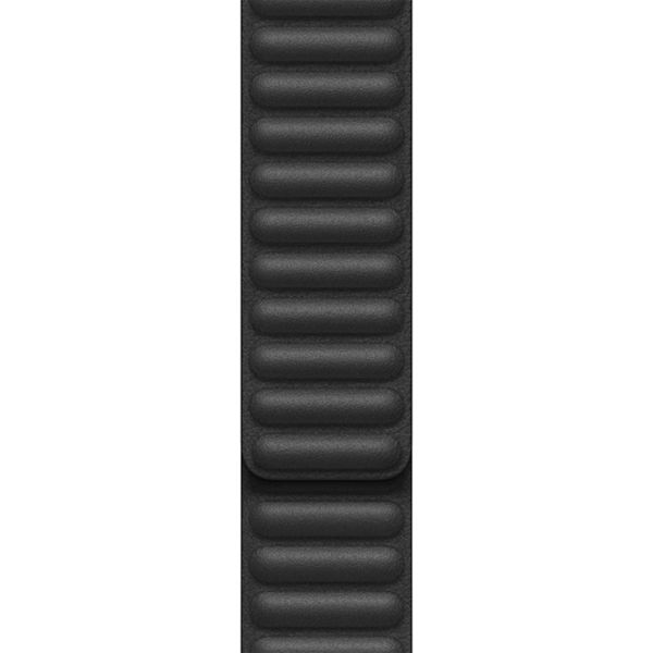Apple Bracelet Leather Link Apple Watch | 44/45/46/49 mm - Taille S/M - Noir