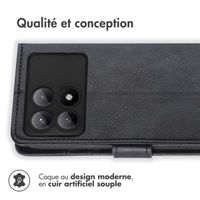 imoshion Étui de télephone portefeuille de luxe Xiaomi Poco X6 Pro - Noir
