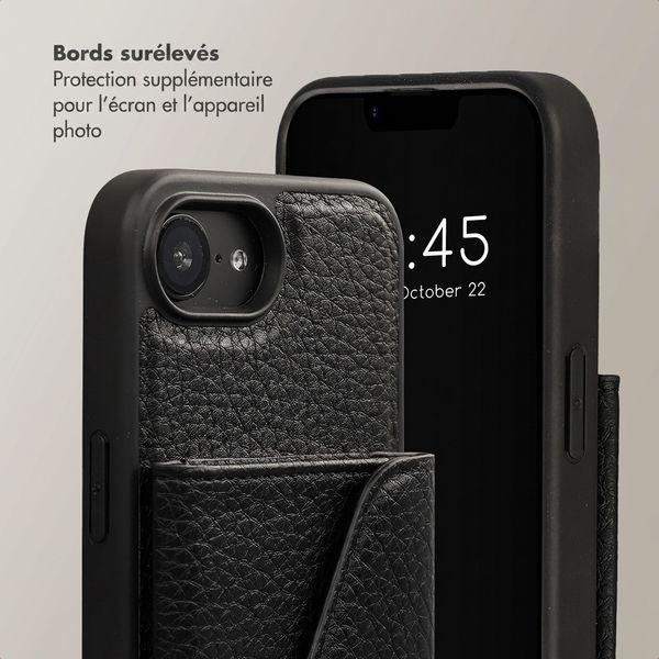 Selencia Coque de télephone Sera avec cordon et porte-cartes enveloppe Apple iPhone 17e / 16e - Noir