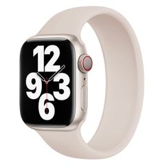 Apple Bracelet Boucle unique en Silicone Apple Watch | 44/45/46/49 mm - Taille 7 - Starlight