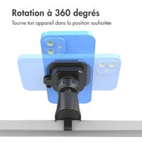Accezz EasyLock Support de téléphone de voiture - Avec coque Apple iPhone 14 Pro - Grille de ventilation - Rotation à 360 degrés - Noir