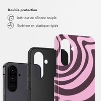 Selencia Coque arrière Vivid Samsung Galaxy A36 / A56 - Wavy Swirl Pink Plum