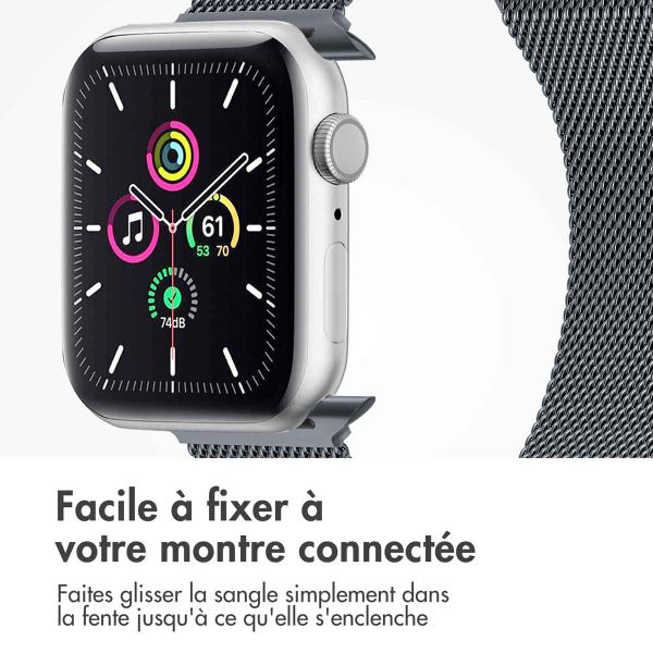 imoshion Bracelet magnétique milanais Apple Watch | 38/40/41/42 mm - Taille M - Gris foncé