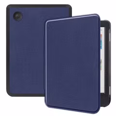 imoshion Étui de liseuse portefeuille Slim Hard Kobo Clara Colour / BW - Bleu foncé
