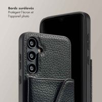 Selencia Coque de télephone Sera avec cordon et porte-cartes enveloppe Samsung Galaxy A55 - Noir