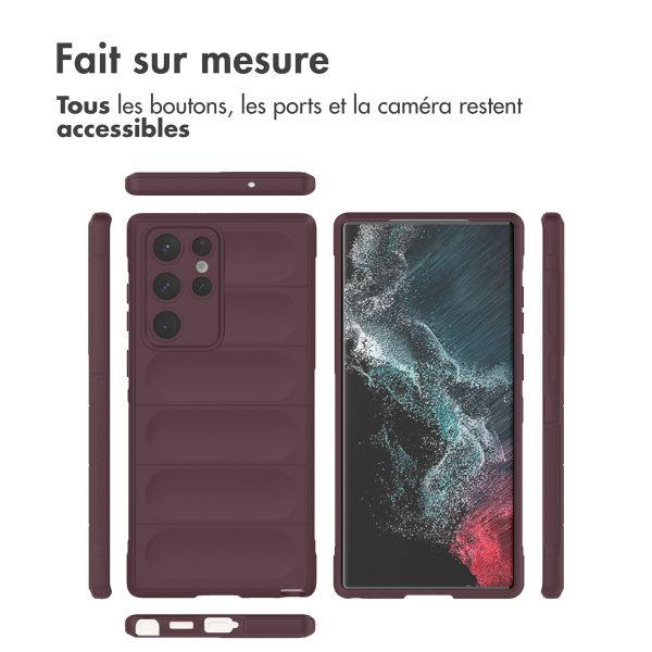 imoshion EasyGrip Backcover Samsung Galaxy S22 Ultra - Aubergine