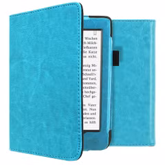 imoshion Étui de liseuse portefeuille en cuir végan Tolino Page 2 - Bleu clair