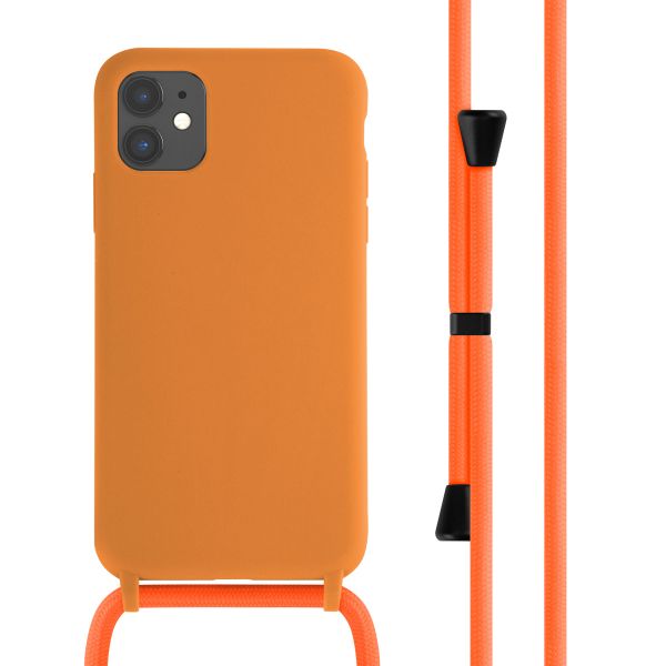 imoshion Coque en silicone avec cordon Apple iPhone 11 - Orange