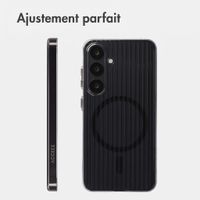 Accezz Coque arrière Lite avec MagSafe | Fluted | Samsung Galaxy S25 - Noir