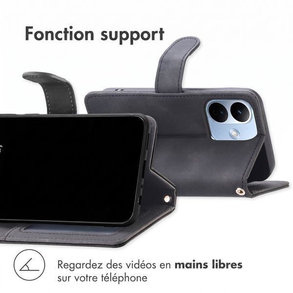 imoshion Etui de télephone portefeuille avec cordon Xiaomi Redmi Note 17 Pro - Noir