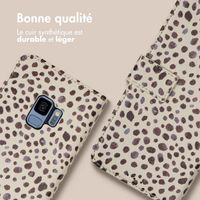 imoshion Étui de télephone portefeuille Design Samsung Galaxy S9 - Black And White Dots