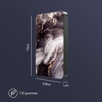 Selencia Powerbank Vivid 5 000 mAh - MagSafe et Qi - Noir / Chic Marble Black