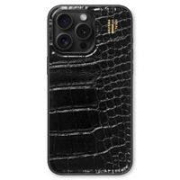 iDeal of Sweden Coque Vegan Leather Apple iPhone 14 Pro Max - Black Croco