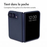 Accezz Coque Liquid Silicone avec MagSafe Apple iPhone Duo - Bleu foncé