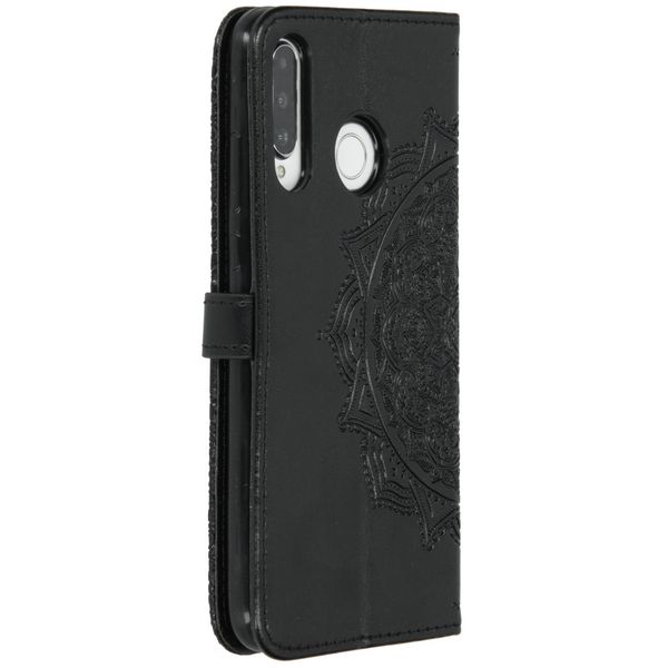 Etui de télephone portefeuille Mandala Huawei P30 Lite - Noir
