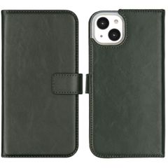 Selencia Étui portefeuille en cuir véritable Apple iPhone 14 Plus - Vert