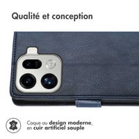 imoshion Étui de télephone portefeuille de luxe Oppo Find X9 Pro - Bleu foncé