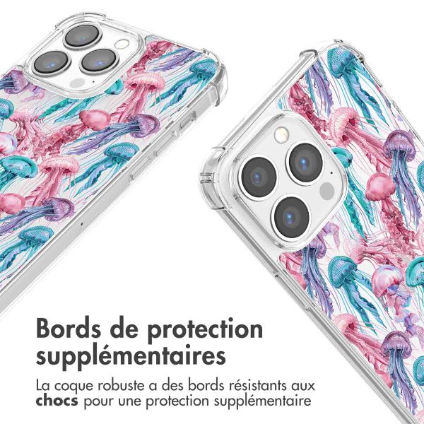 imoshion Coque Design avec cordon Apple iPhone 13 Pro - Jellyfish Watercolor