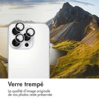imoshion Lot de 2 protections d'objectif de caméra Apple iPhone 16 Pro / 16 Pro Max - Blanc / Titanium