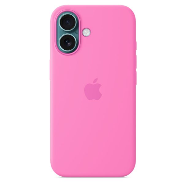 Apple Coque en silicone MagSafe Apple iPhone 16 - Peony Pink