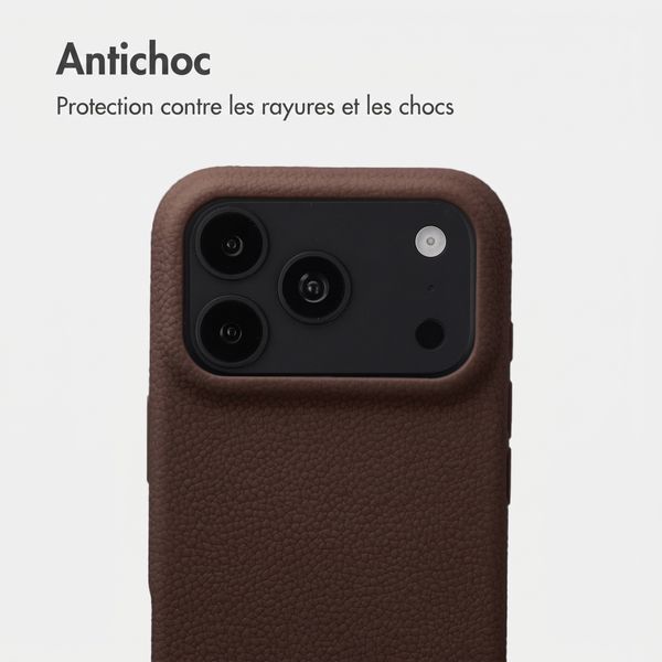 imoshion Coque arrière Texture Apple iPhone 18 Pro / 17 Pro - Marron foncé