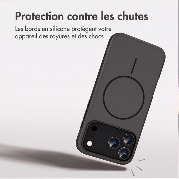 imoshion Coque arrière Color avec Thin MagSafe Ring Apple iPhone 18 Pro / 17 Pro - Noir