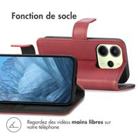imoshion Étui de télephone portefeuille de luxe Xiaomi Redmi Note 14 (4G) - Rouge