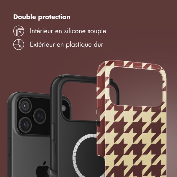Selencia Coque arrière Vivid avec MagSafe Apple iPhone 17 Pro Max - Pied-de-Poule