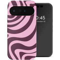 Selencia Coque arrière Vivid avec MagSafe Google Pixel 11 Pro - Wavy Swirl Pink Plum