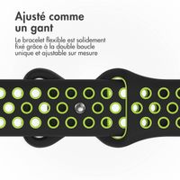imoshion Bracelet Sport⁺ en silicone Apple Watch | 44/45/46/49 mm - Taille M/L - Black & Yellow