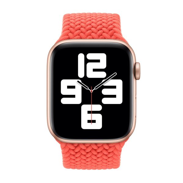 Apple Bracelet Solo tressé Apple Watch | 44/45/46/49 mm - Taille 8 - Electric Orange