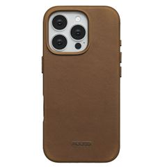 Accezz Coque MagSafe en cuir vintage Apple iPhone 16 Pro - Tabacco Cognac