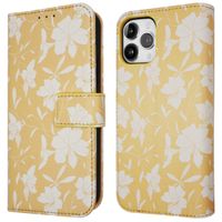 imoshion Étui de télephone portefeuille Design Apple iPhone 12 (Pro) - Yellow Flowers