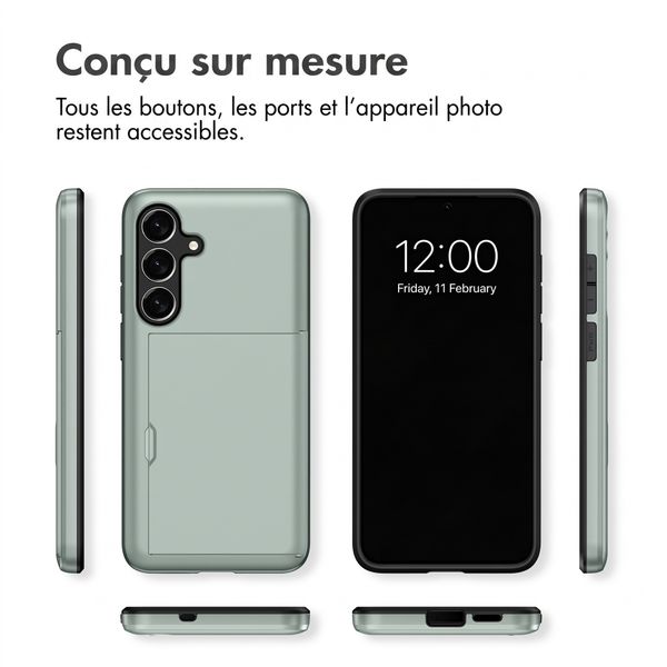imoshion Coque arrière avec porte-cartes Samsung Galaxy S26 FE - Vert foncé