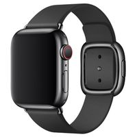 Apple Bracelet Leather Band Modern Buckle Apple Watch | 38/40/41/42 mm - Taille M - Noir