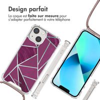 imoshion Coque Design avec cordon Apple iPhone 13 Mini - Bordeaux Graphic